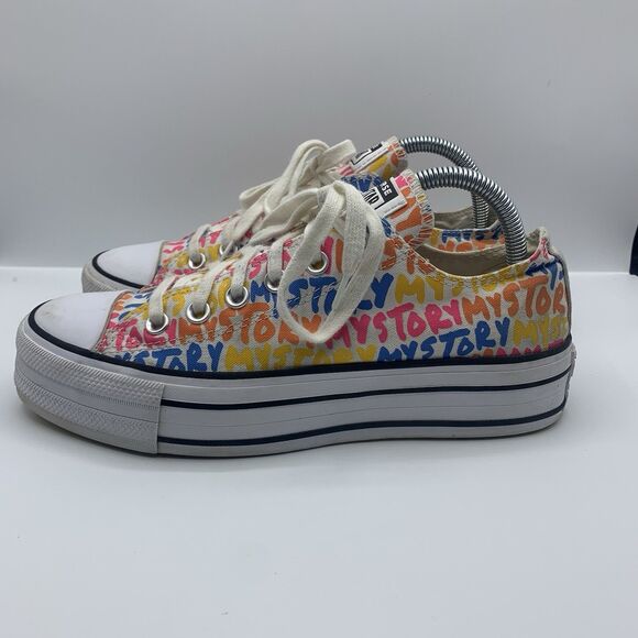 Converse Chuck Taylor My Story Shoes Womens Size 8  Platform Sneakers - Picture 1 of 8